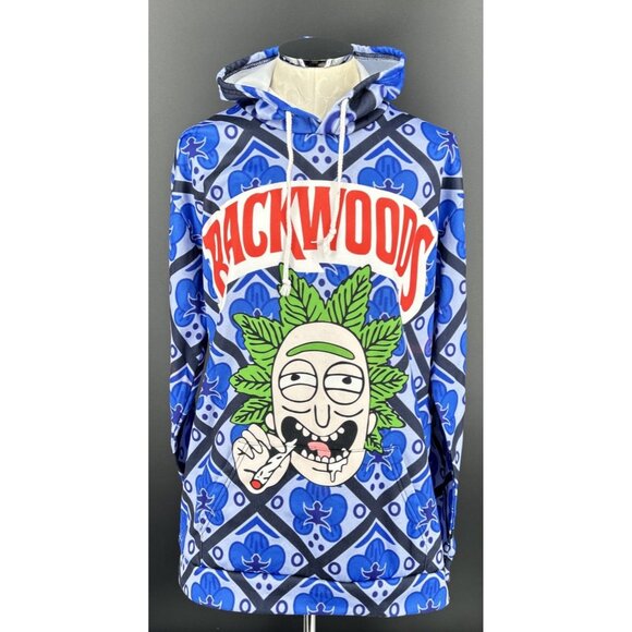Backwoods Hoodie Blue All Over Print Size XXL - Picture 1 of 4